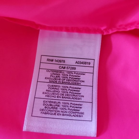 Puma Puffy Vest Bright Pink Embroidered Logo Girls Size 3 XXS - Picture 6 of 8